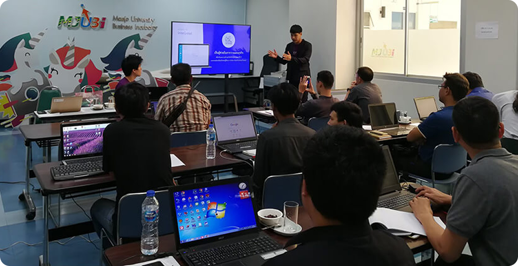 Training workshop session with participants