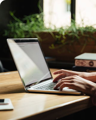 Modern office workspace with laptop